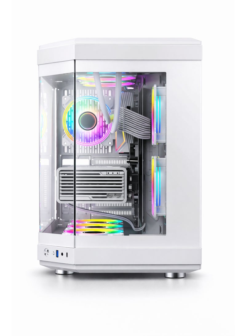Game Sekret Fusion Gaming PC - Intel Core i7-14700K | GeForce RTX 5070 12GB | 32GB DDR5 RAM-1TB NVMe SSD | 360mm w/LCD Liquid Cooler-Z790 MB-850W Gold PSU | WiFi-Bluetooth-Windows 11 Pro | Game Sekret Desktop Computer | 1 Year Warranty white - Image 3